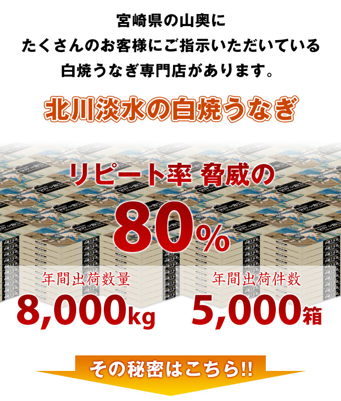 白焼うなぎ「骨・肝付き」(5匹～7匹)